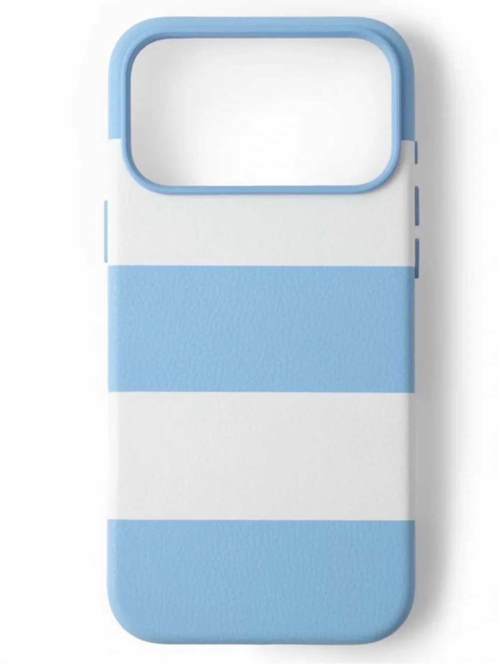 Hello Lux Light Blue Cabana Stripe Pebble PU iPhone Case - 17 Pro Max